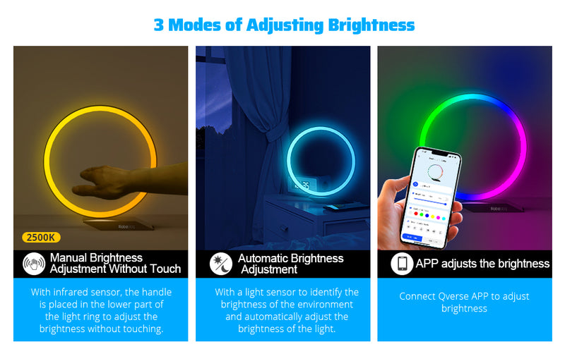 Feelin Light Q1: SMART DIY AMBIENT LIGHT ROBOT  Smart RGB Modern Table Lamp, Sync Music and APP Control, with Radar Sensor, Automatic Dimming and Touchless dimming Function, Figure Stand, for Bedroom, Living Room and Gaming Room
