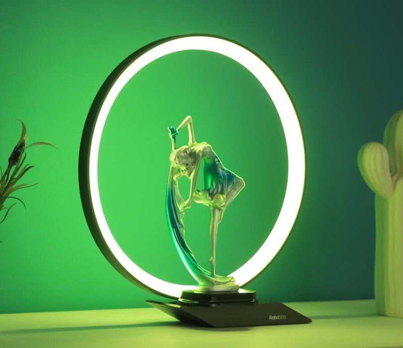 Feelin Light Q1: SMART DIY AMBIENT LIGHT ROBOT  Smart RGB Modern Table Lamp, Sync Music and APP Control, with Radar Sensor, Automatic Dimming and Touchless dimming Function, Figure Stand, for Bedroom, Living Room and Gaming Room